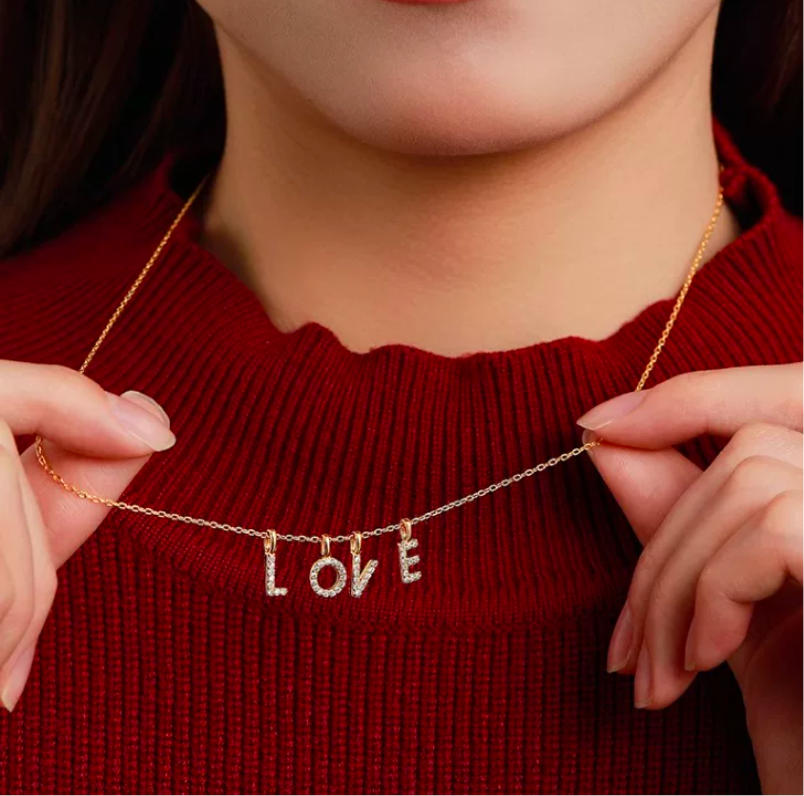 Custom Letter Necklace, custom name