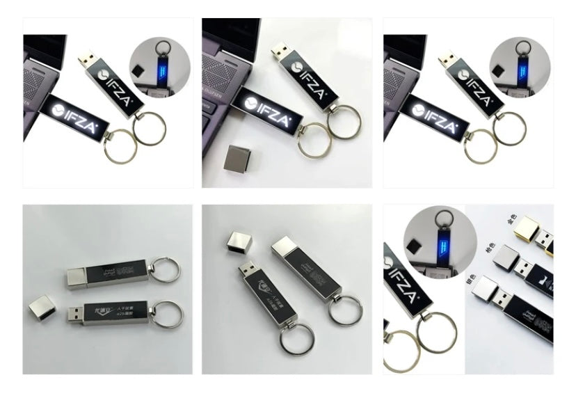 glowing USB drive, customizable