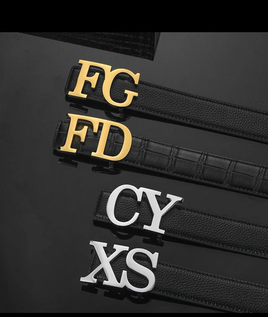 Custom letter belt