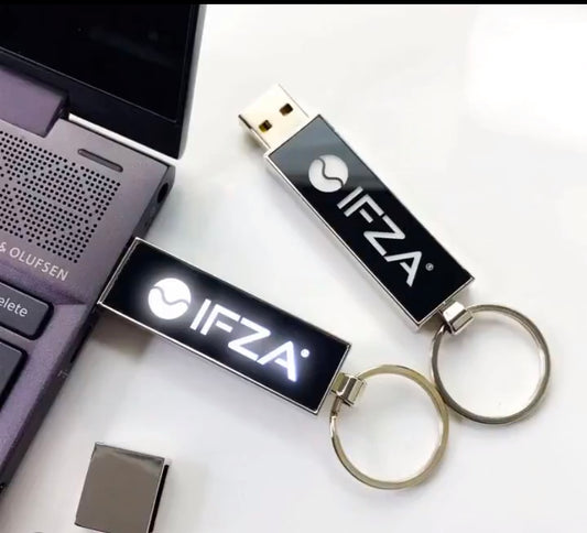 glowing USB drive, customizable