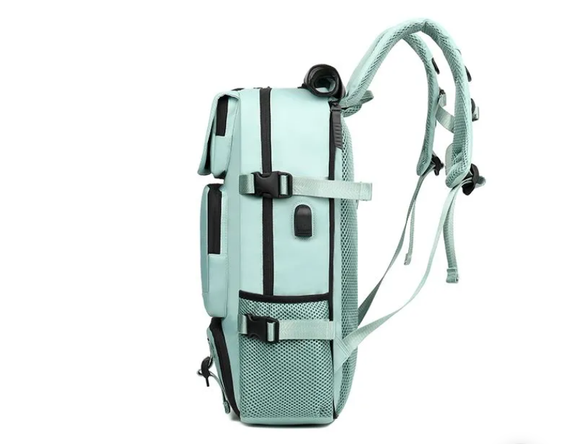 Travel backpack with USB charging point